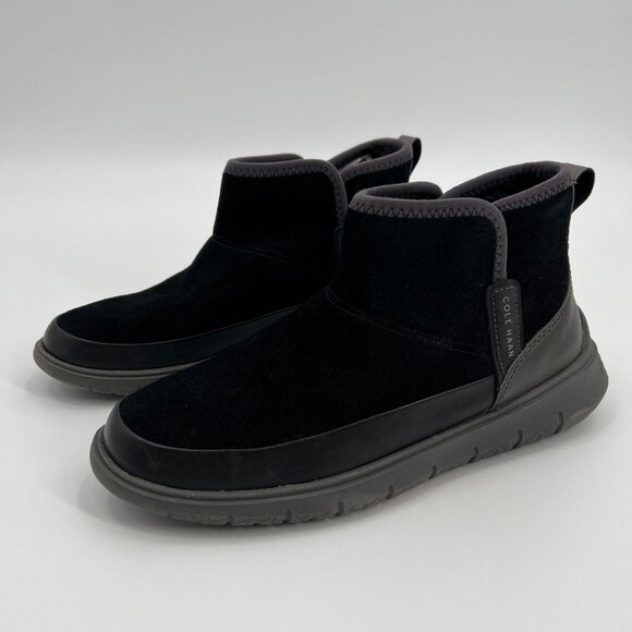 Cole Haan Women's Generation Zerogrand Black Suede Ankle Boots 8 Water Resistant - Picture 1 of 7